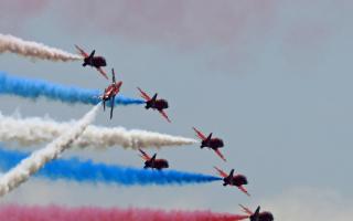 The Red Arrows will be performing as part of a spectacular air display during Armed Forces Day in Falmouth