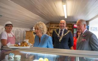 Charles and Camilla (seen here on a previous visit to the Duchy) are in Cornwall today for their first visit as King and Queen