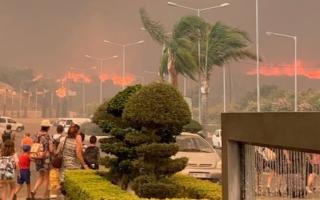 The wildfires have been wreaking havoc across Rhodes