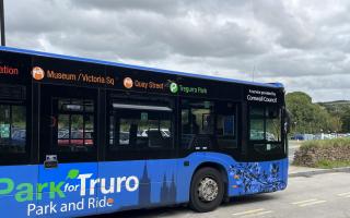 One of the existing buses at Tregurra site in Truro (Pic: Lee Trewhela / LDRS)