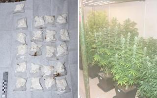 Officers, assisted by the local neighbourhood team, located 21 bags of cocaine and approximately 20 cannabis plants