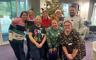 Everyone at Falmouth Court Care Home donned Christmas jumpers on December 8 to support Save the Children