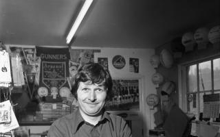 Mike Hodges of Mike Hodges Sports in Falmouth, pictured in 1976. Image: Falmouth History Archive