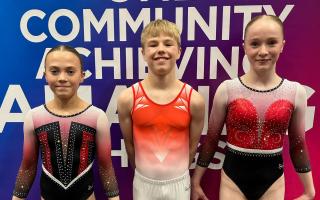 Mabel Florey, 14, Macie Worthington, 13, and Archie Barnes, 13, took part in the event at the M&S Bank Arena in Liverpool