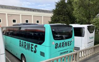 A Barnes coach parked at Truro Coach Park at the weekend. The company may consider leaving Truro off its itinerary