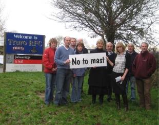 Terrye Teverson and local residents campaign for a stop to Vodaphone 12m mast